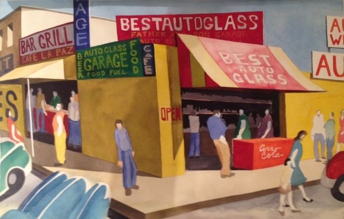 Emilio Sanchez (artist) Paddle8 Untitled Bronx Storefronts quotBest Auto Glass