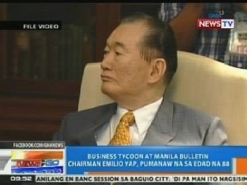 Emilio Yap NTG Business tycoon at Manila Bulletin chairman Emilio