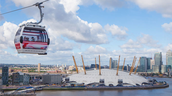 Emirates Air Line (cable car) Thames Cable Car Oyster Card VisitBritain
