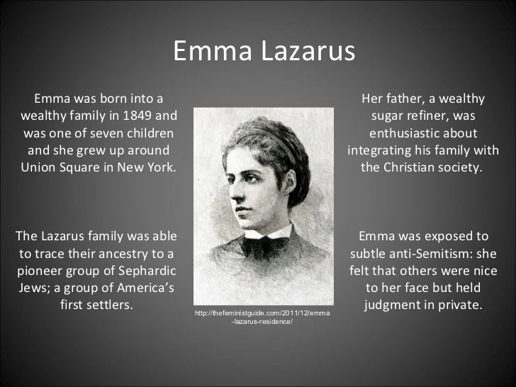 Emma Lazarus The New Colossus