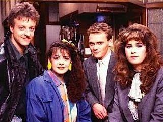 Emma Wray and Watching (1987) casts (a group photo)