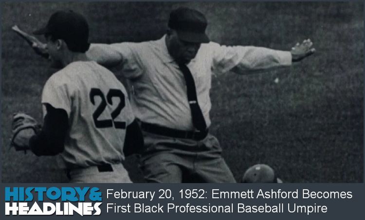 Emmett Ashford February 20 1952 Emmett Ashford Becomes First Black Professional