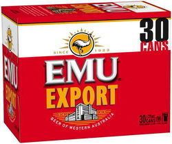 Emu (beer) EMU EXPORT CANS 30PK BEER FULL STRENGTH Wine Beer Spirits