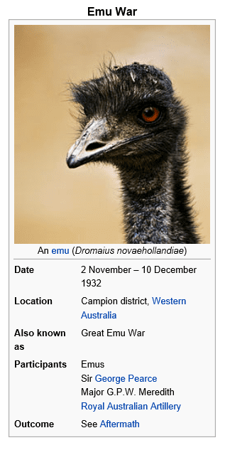 Emu War The Great Emu War History as You were Never Taught