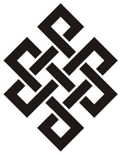 Endless knot Tibetan eternity knot also called infinity knot or endless knot