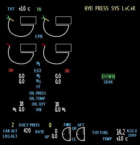 Engine-indicating and crew-alerting system