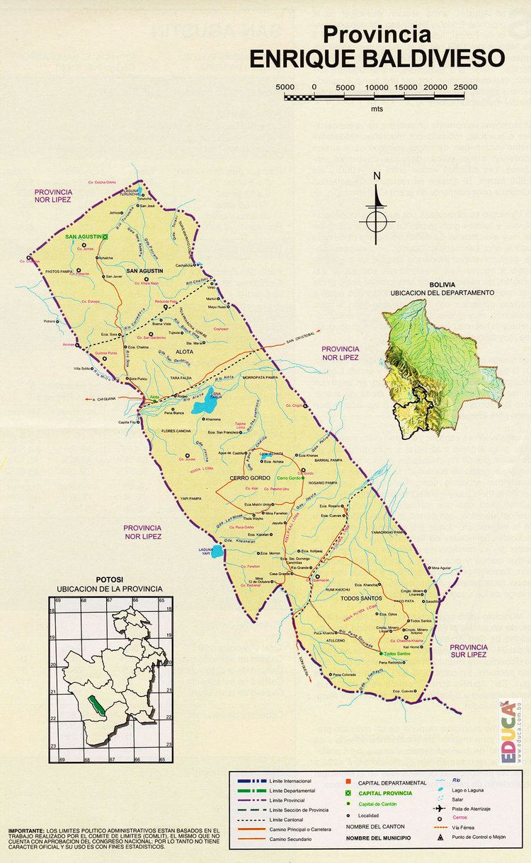 Enrique Baldivieso Provincia Enrique Baldivieso Mapa Departamento de Potos