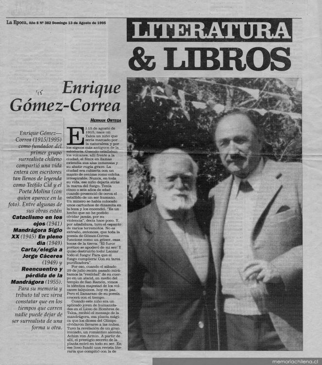 Enrique Gómez Correa Enrique GmezCorrea Memoria Chilena Biblioteca Nacional de Chile