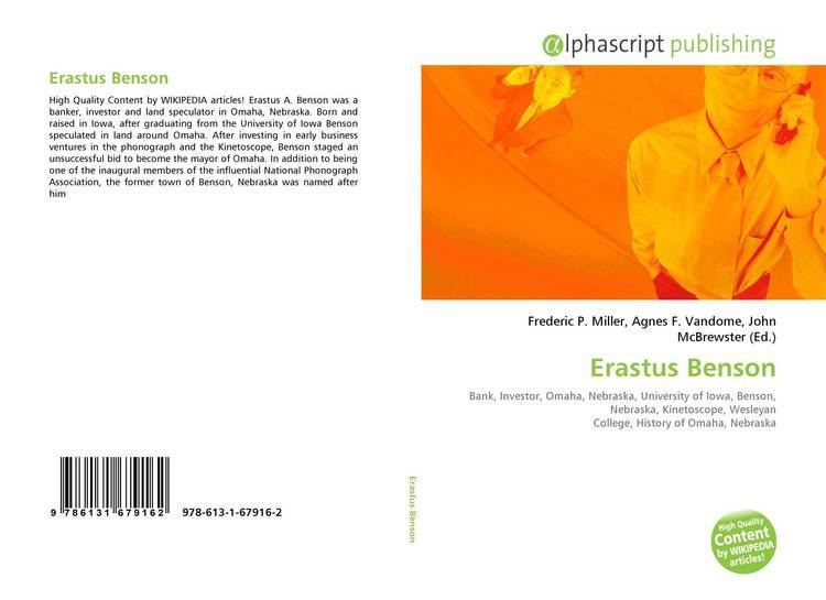 Erastus Benson Erastus Benson 9786131679162 6131679169 9786131679162