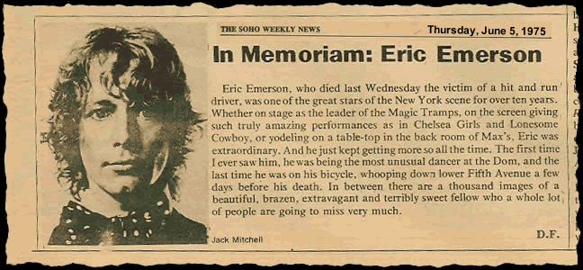 Eric Emerson Magic Tramps In Memory of Eric Emerson