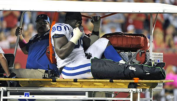 Eric Foster Colts Eric Foster suffers horrible ankle injury inspires teammates
