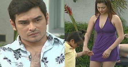 Eric Fructuoso as Larry looking at Charee Pineda who plays Rosalie in Angelito: Ang Bagong Yugto, 2012.
