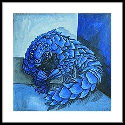 Eric Gibbons Picasso Style Pangolin Painting by Eric Gibbons