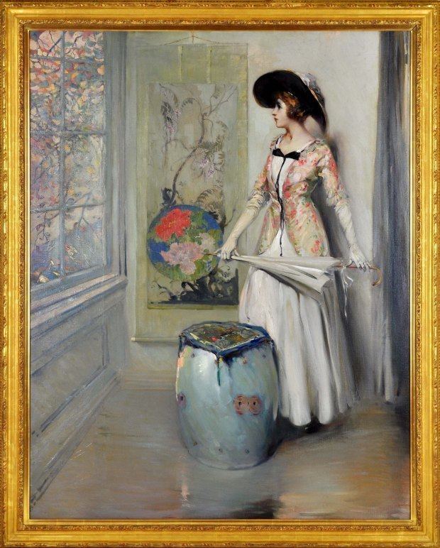 Eric Pape Eric Pape18701938 An Elegant Young Lady by the Window