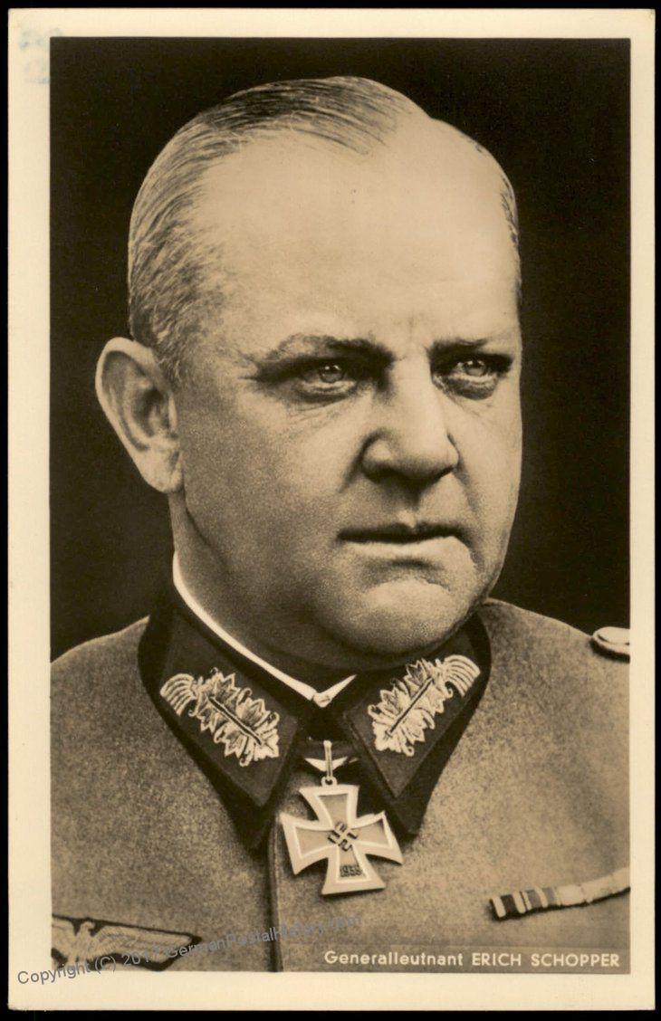 Erich Schopper 3rd Reich Germany Ritterkreuztraeger Generalleutnant Erich Schopper