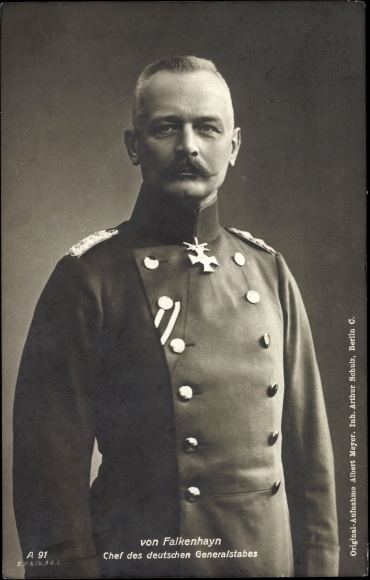 Erich von Falkenhayn Postcard Preuischer General Erich von Falkenhayn