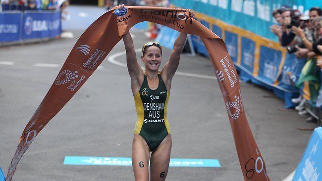 Erin Densham Erin Densham claims ITU Triathlon World Cup in Mooloolaba