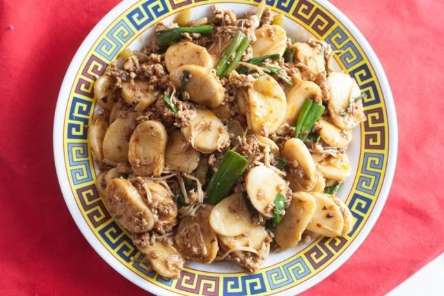 Erkuai Recipe StirFried ErKuai Yunnan Rice Cakes with Pork and Pickles