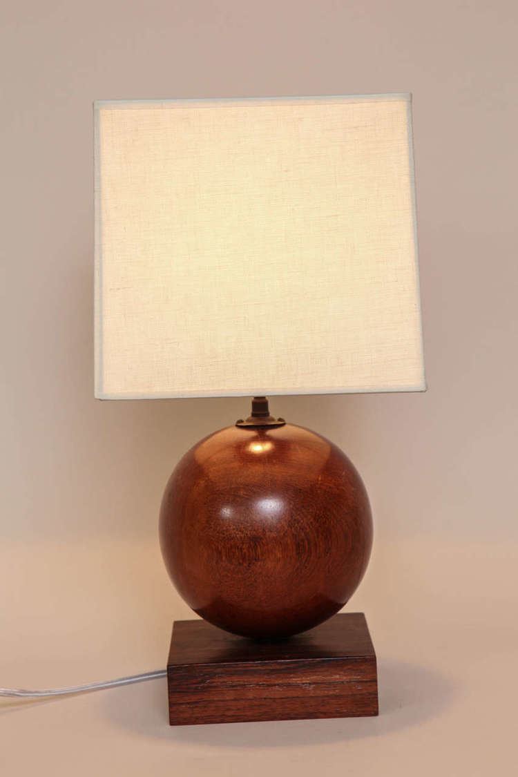 Ernest Boiceau Ernest Boiceau French Art Deco Rosewood Lamp at 1stdibs