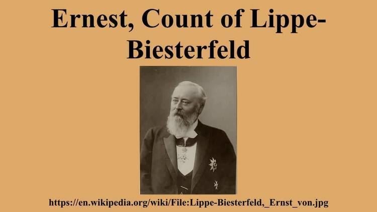 Ernest, Count of Lippe-Biesterfeld Ernest Count of LippeBiesterfeld YouTube