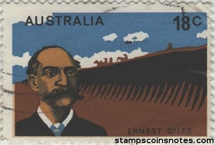 Ernest Giles Australia Postage Stamp ernestgiles explorer 1976