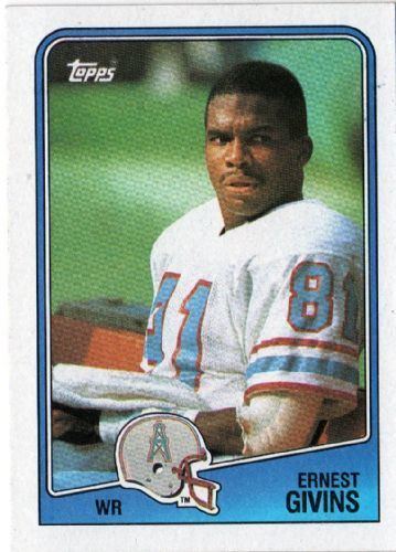 Ernest Givins HOUSTON OILERS Ernest Givins 107 TOPPS NFL 1988 American