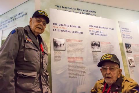 Ernest Spencer WWII Veterans Visit SicilyRome Andrew Poteete and Ernest Spencer