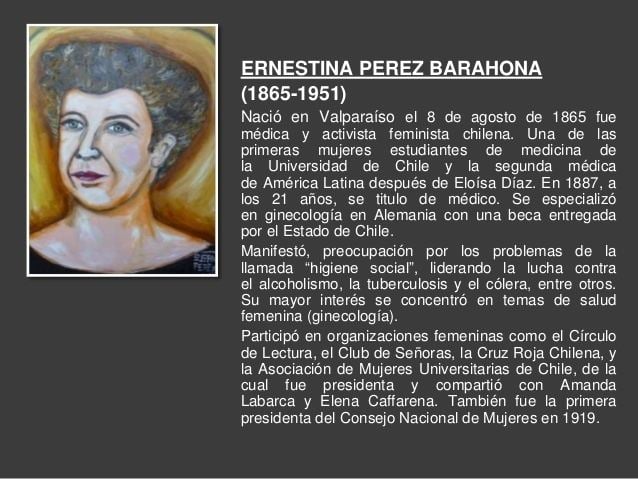 Ernestina Pérez Barahona Retratos de Mujeres Chilenas