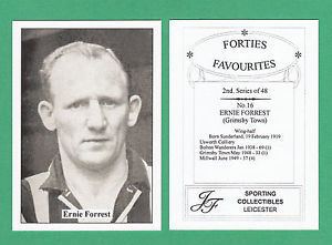 Ernie Forrest JF SPORTING FORTIES FAVOURITE FOOTBALLER CARD ERNIE FORREST OF