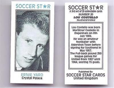 Ernie Yard SOCCER STAR Crystal Palace ERNIE YARD collectable football trade