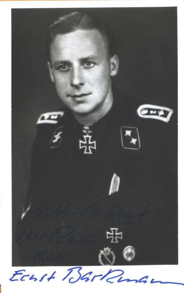 Ernst Barkmann Military Autographs