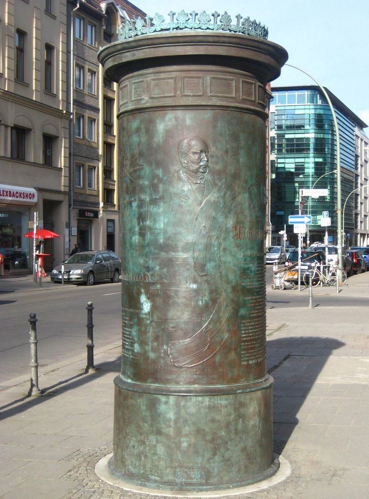 Ernst Litfaß FileBerlin Mitte Muenzstrasse LitfassDenkmaljpg Wikimedia
