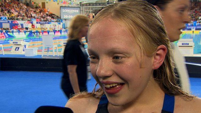 Erraid Davies Glasgow 2014 13yearold Erraid Davies wins swimming