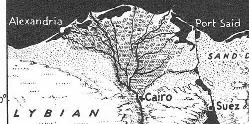 Erwin Raisz Erwin Raisz39s Map of the Lower Nile Decorative Maps