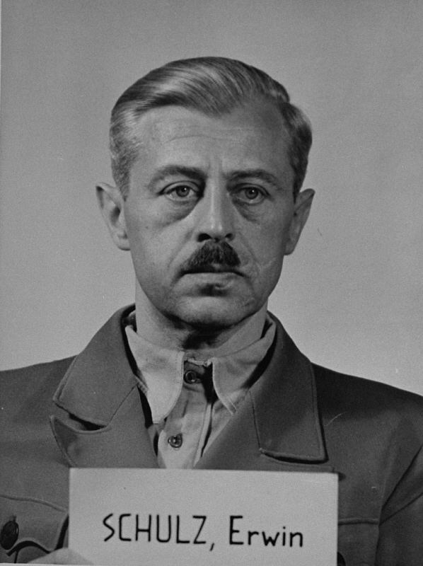 Erwin Schulz Mugshot of defendant Erwin Schulz at the Einsatzgruppen Trial