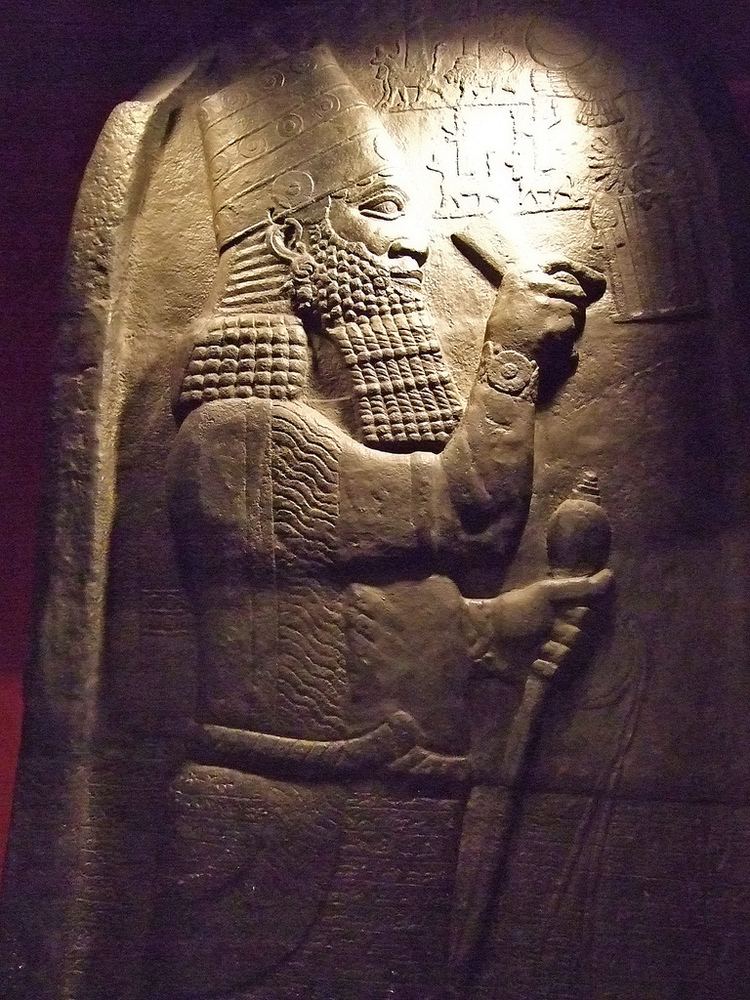 Esarhaddon Berlin Museum Replica of a stele depicting Esarhaddon