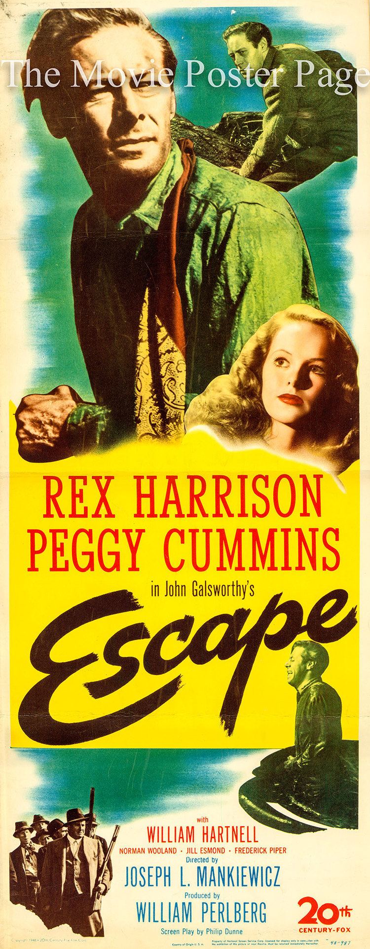 Escape (1948 film) Escape 1948 Rex Harrison US insert poster F NM 125