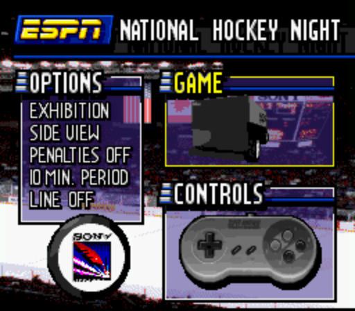 ESPN National Hockey Night (video game) ESPN National Hockey Night USA ROM lt SNES ROMs Emuparadise