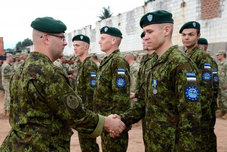 Estonia Defence Forces EUFOR medals presented to Estonian Defence Forces members in