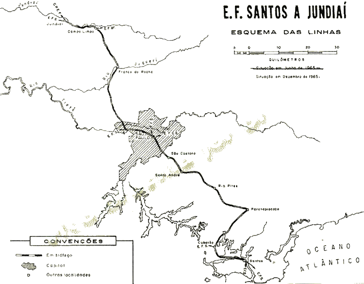 Estrada de Ferro Santos-Jundiaí vfcobraziliajorbrferroviasmapas1965RFFSA19