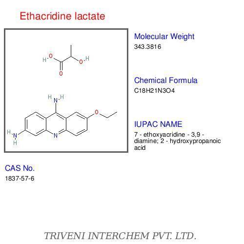 Ethacridine lactate Ethacridine lactate Exporter Ethacridine lactate Manufacturer India