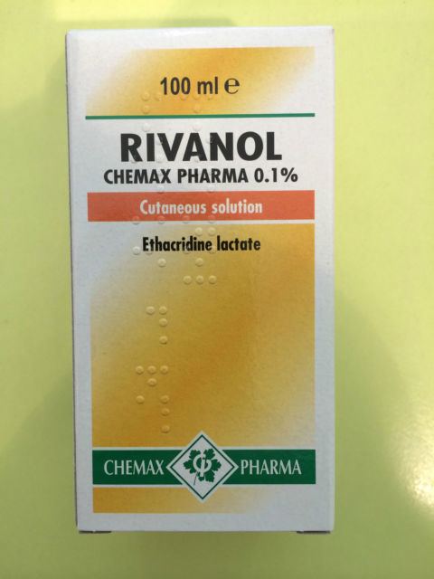 Ethacridine lactate RIVANOL CHEMAX Pharma 01 Ethacridine Lactate 100ml Cutaneous
