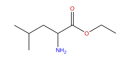 Ethyl pentanoate 2amino4meethyl pentanoate Kovats Retention Index