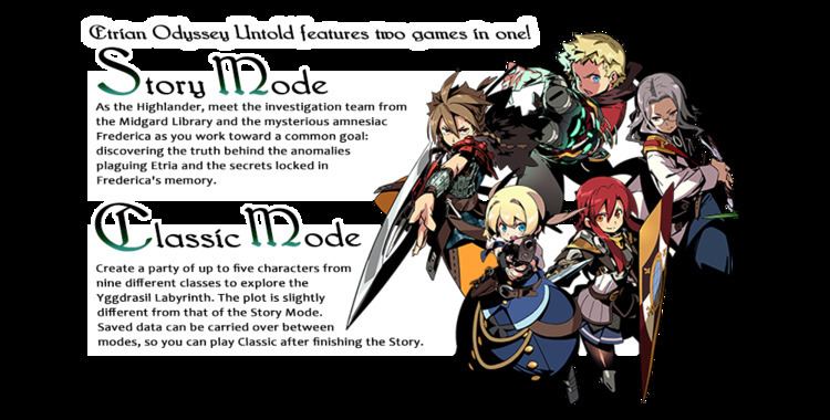 Etrian Odyssey Untold: The Millennium Girl Now available for Nintendo 3DS Etrian Odyssey Untold The