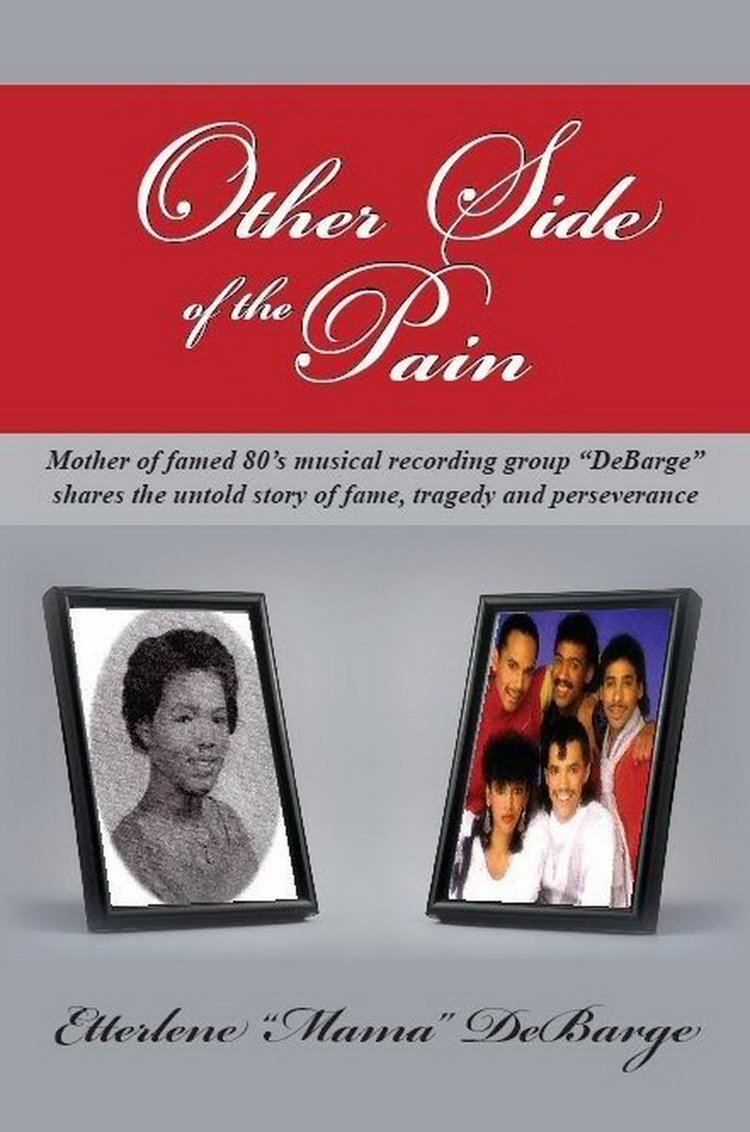 Etterlene DeBarge on the cover of the book Other Side of the Pain along with her children.