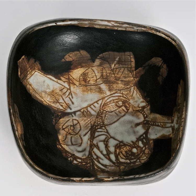 Eugène Fidler Rare Ceramic Bowl Decorated by Eugne Fidler For Sale at 1stdibs