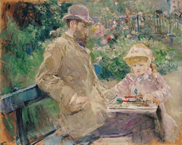 Eugène Manet FileEugene Manet and His Daughter at Bougival 1881 Berthe Morisot