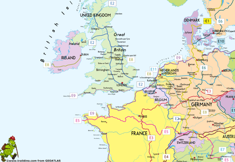 European long-distance paths European Trails