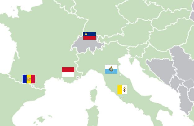 European ministates FileEuropean Microstates Mappng Wikimedia Commons