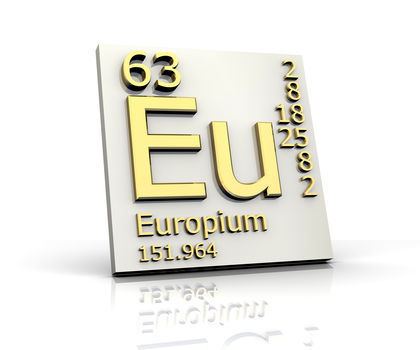 Europium Europium Chemical Element water uses elements metal number